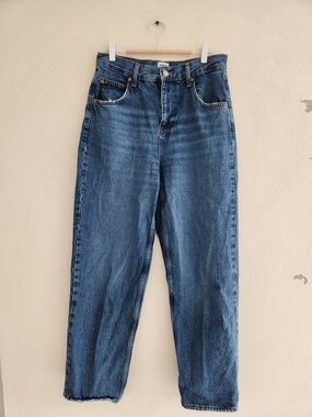 BDG Blue High-Rise Straight Jeans